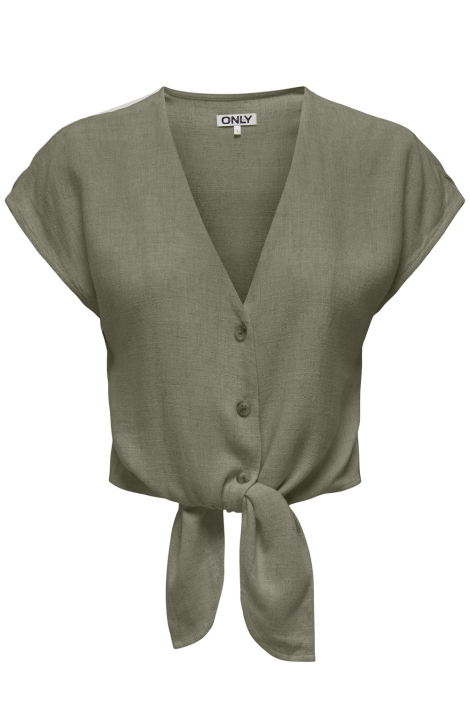 Only onlsiesta ss knot lin bl shirt pnt